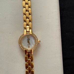 Anne Klein Genuine Women's Gold Tone Swiss Quartz Bracelet Watch